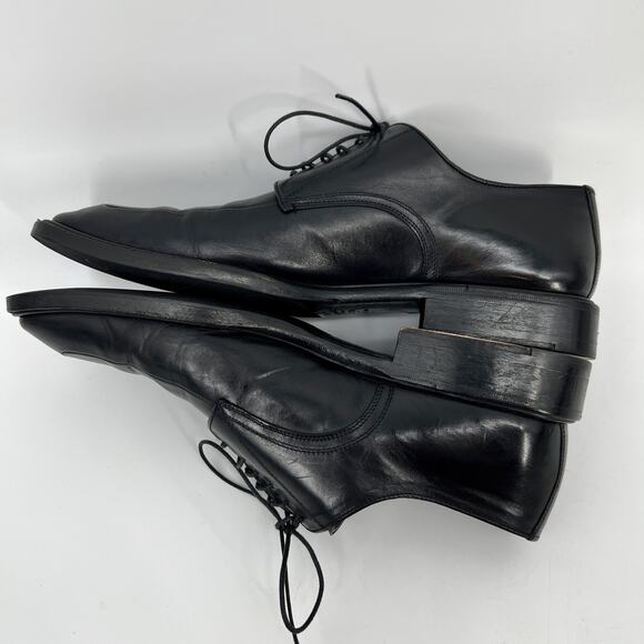 To Boot New York Mens Oxford Dress Shoe 8 Apron Toe Lace Up Black Leather Italy - Picture 7 of 11